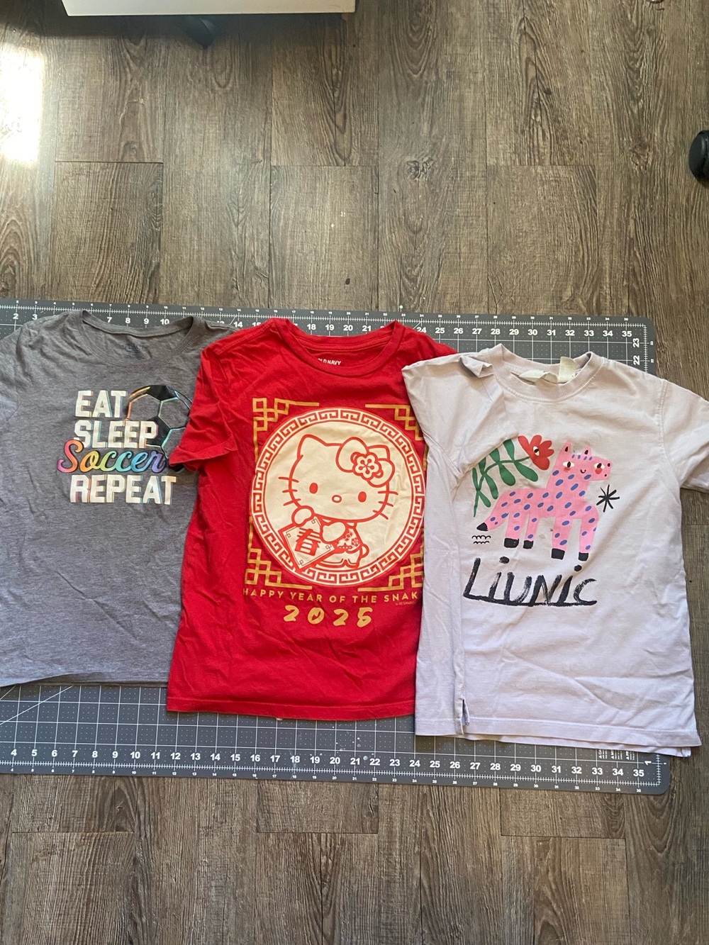 Girls Short Sleeve Artistic Graphic TShirt Bundle- Hello Kitty, H&M, Old Navy